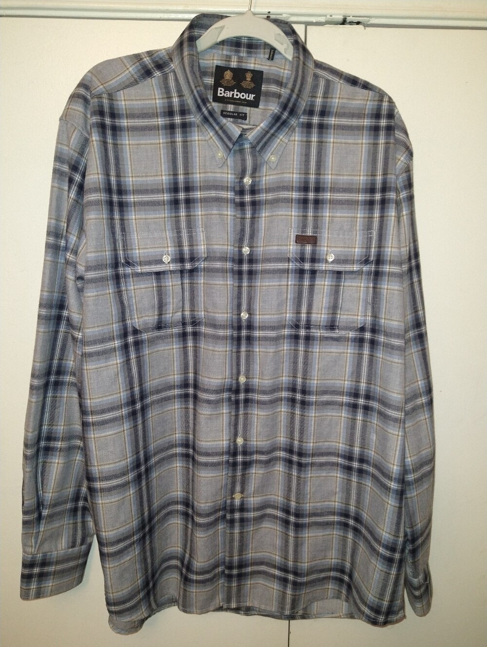 Barbour Singsby Thermo Weave Regular Fit Long Sleeve Button Down Men's sz XL